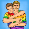 Homosexual couple oppressed prejudices Royalty Free Stock Photo