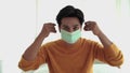 Homosexual men wearing masks to prevent COVID-19 outbreak, lgbt people