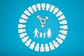 Homosexual people family concept. Adoption transgender couple