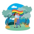 Homosexual proud cartoon Royalty Free Stock Photo