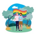 Homosexual proud cartoon Royalty Free Stock Photo