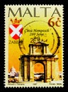 Hompesch arch and arms, Zabbar, Bicentenary of Maltese Cities serie, circa 1997