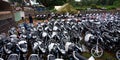 Honda bike motorcycle gathering at yard for sale purpose