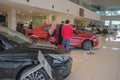 The Honda car dealership on Kuantan , Malaysia  with new cars for sale Royalty Free Stock Photo