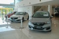 The Honda car dealership on Segamat , Malaysia  with new cars for sale Royalty Free Stock Photo