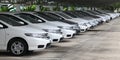 Honda cars in dealer stock prepare for sales