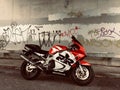 Honda CBR900RR  art picture Motorcycle motorbike Royalty Free Stock Photo