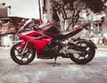 Honda cbr 250rr motorcycle red doff