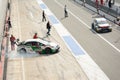 World Touring cars inside the Pit Lane of Monza Royalty Free Stock Photo