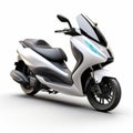 3d Kymco Motorcycle: Futuristic Organic Scooter On A White Background