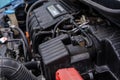 Honda IMA engine system in a used hybrid car Royalty Free Stock Photo