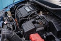 Honda IMA engine system in a used hybrid car Royalty Free Stock Photo