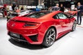 Honda NSX sports car showcased at the 88th Geneva International Motor Show. Switzerland - March 7, 2018