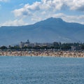 Summer on the beach of Hondarribia, Basque Country, Spain