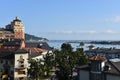 Views of Txingudi bay from old town Honarribia Royalty Free Stock Photo