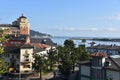 Views of Txingudi bay from old town Honarribia Royalty Free Stock Photo