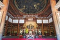 Honden main hall, interior view with golden painted dragon in the ceiling at Nanzen ji temple. Kyoto Japan Royalty Free Stock Photo