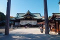 Honden or main hall at Yasukuni Shrine Royalty Free Stock Photo