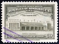 HONDURAS - CIRCA 1949: A stamp printed in Honduras shows National Stadium, circa 1949.