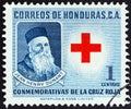 HONDURAS - CIRCA 1959: A stamp printed in Honduras shows Jean Henry Dunant, circa 1959.