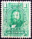 HONDURAS - CIRCA 1903: A stamp printed in Honduras shows General Santos Guardiola, circa 1903.