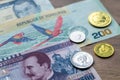 Honduras currency, Supreme banknotes and small coins, Financial concept