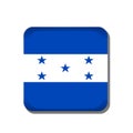 Honduras flag button icon isolated on white background