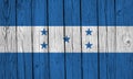 Honduras Flag Over Wood Planks