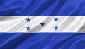 Honduras flag waving with the wind, 3D illustration.