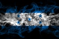Honduras, Honduran smoke flag isolated on black background Royalty Free Stock Photo
