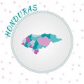 Honduras map design.