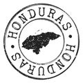 Honduras Map Silhouette Postal Passport, Stamp Round Vector Icon Seal Badge Illustration Mail.