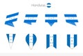 Honduras national flag collection, eight versions of Honduras vector flags