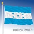 Honduras official national flag and coat of arms, central america, new flag 2022