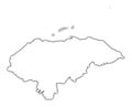 Honduras outline map