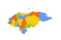 Honduras political map of administrative divisions