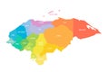 Honduras political map of administrative divisions