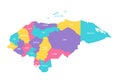 Honduras political map of administrative divisions