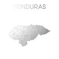 Honduras polygonal vector map.