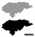 Honduras silhouette maps