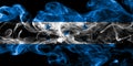Honduras smoke flag on a black background