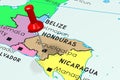 Honduras, Tegucigalpa - capital city, pinned on political map