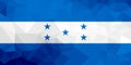 Honduras polygonal flag. Mosaic modern background. Geometric design