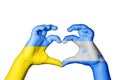 Honduras Ukraine Heart, Hand gesture making heart