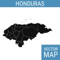 Honduras vector map with title