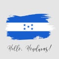 Honduras vector watercolor national country flag icon