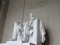 Statue of Lincoln at Lincoln Memorial Royalty Free Stock Photo