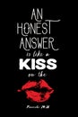 An Honest Answer is like A Kiss on the Lips