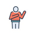 Color illustration icon for Honest, truthful and person