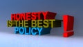Honesty is the best policy on blue Royalty Free Stock Photo